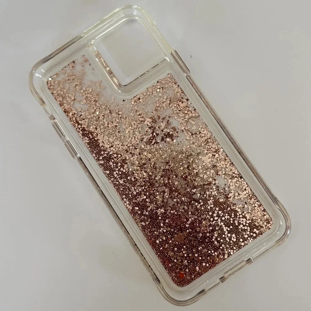 Casemate 11 Pro Max Waterfall Glitter Case Rose Gold